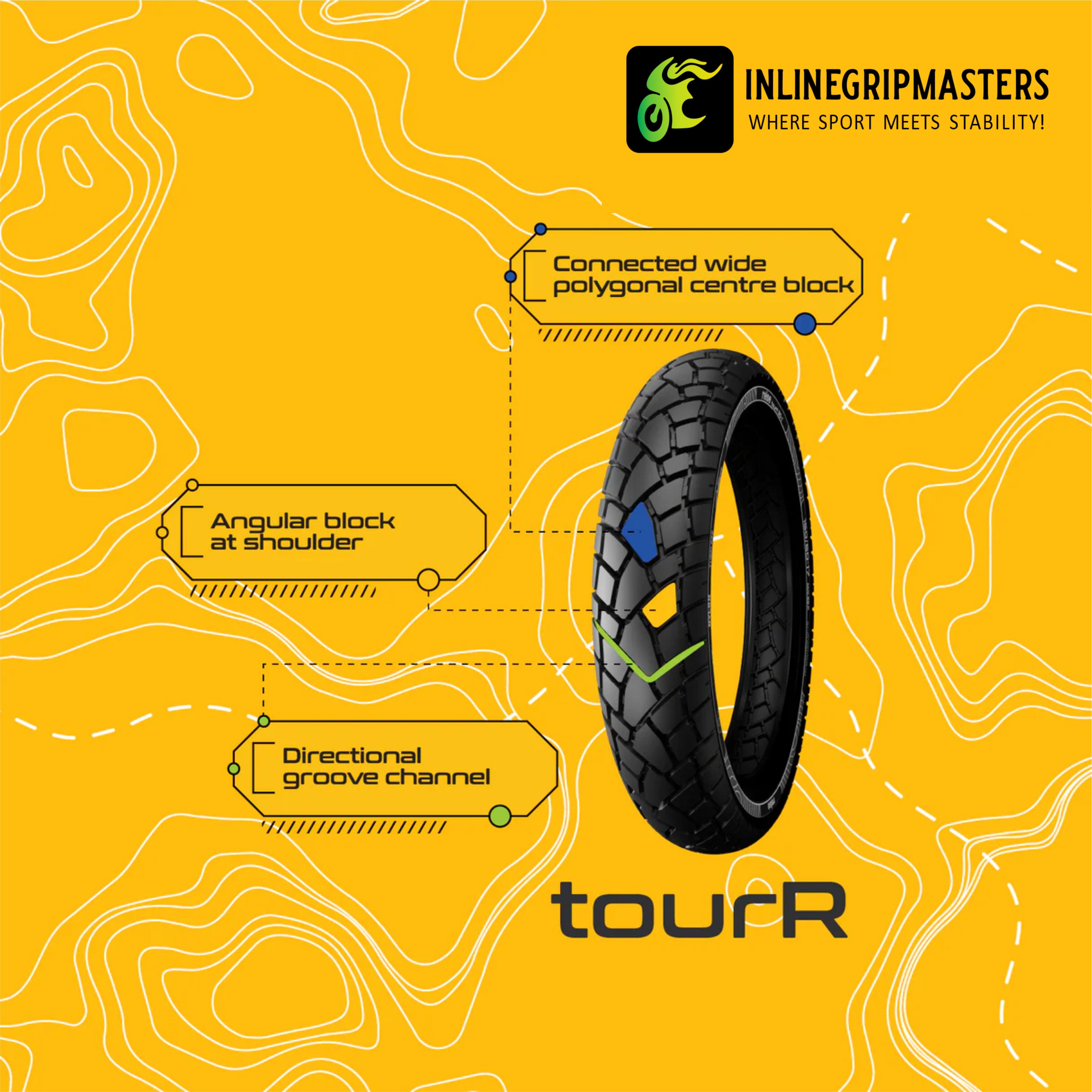 tourR 30-01 110/90-19 62P Rear Tubeless Tyre