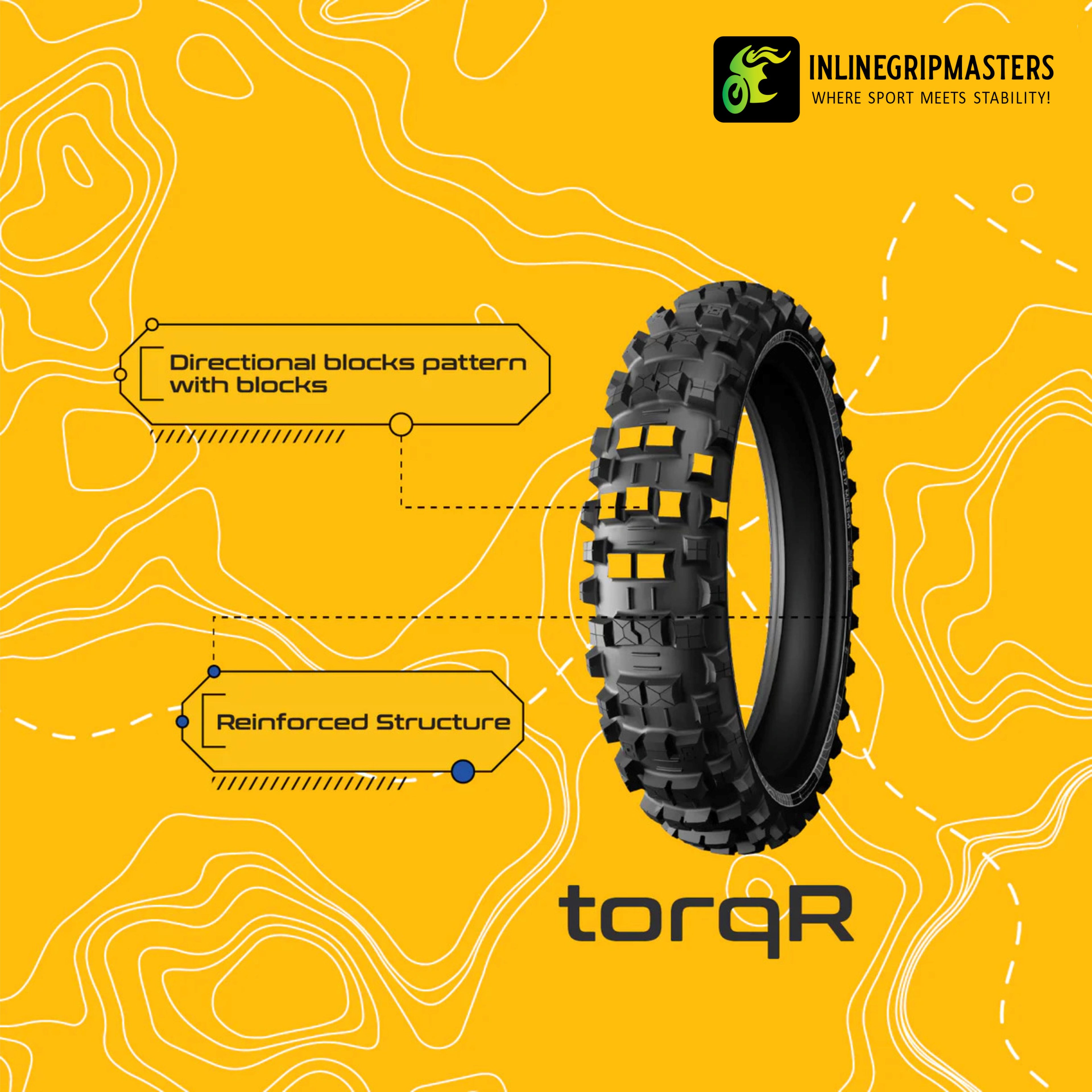torqR 01 90/90-21 54M Front Tubeless Tyre